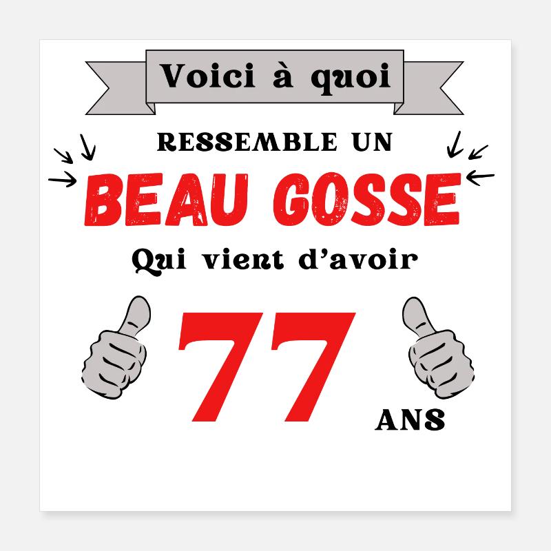 This Is What A Handsome 77-Year-Old Guy Looks Like Poster 16" x 16" (40x40 cm)
