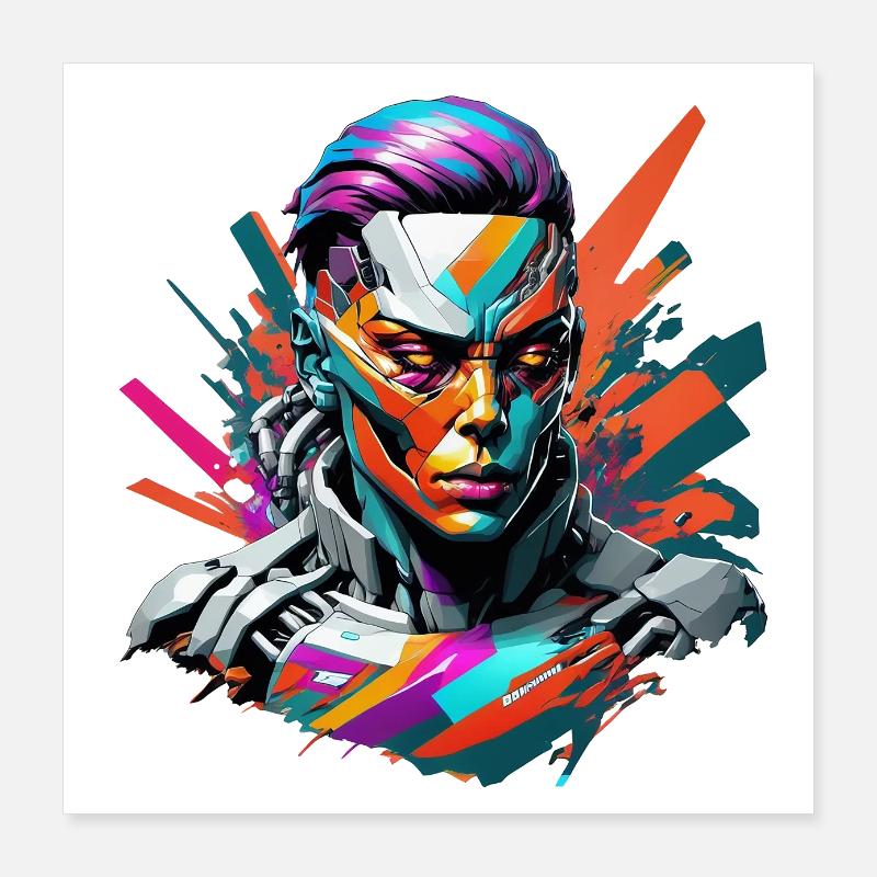 Cyborg Poster 40x40 cm