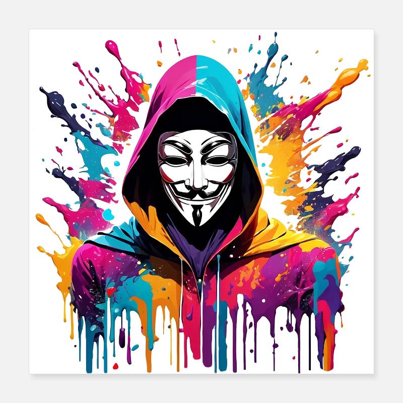 Anonymus Poster 40x40 cm