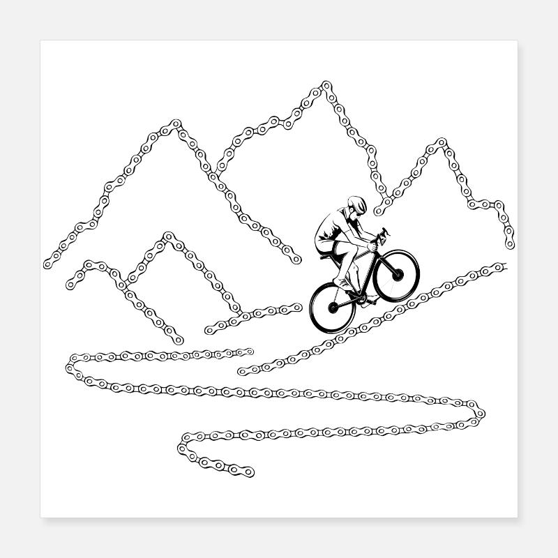 Der Berg ruft Poster 40x40 cm