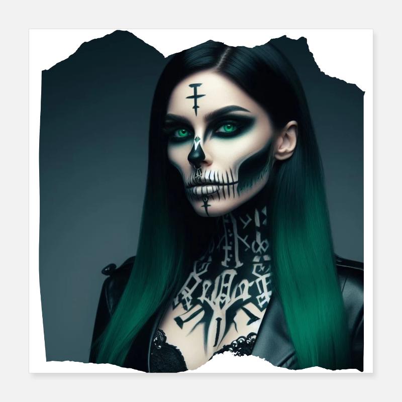 Witch Macabre Dark Spooky Nightmare Signs Poster 16" x 16" (40x40 cm)