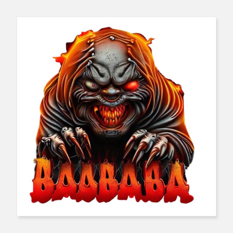 Dämon BAABABA Halloween Poster 40x40 cm