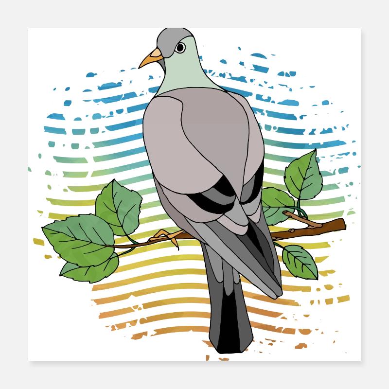 Vogel Poster 40x40 cm
