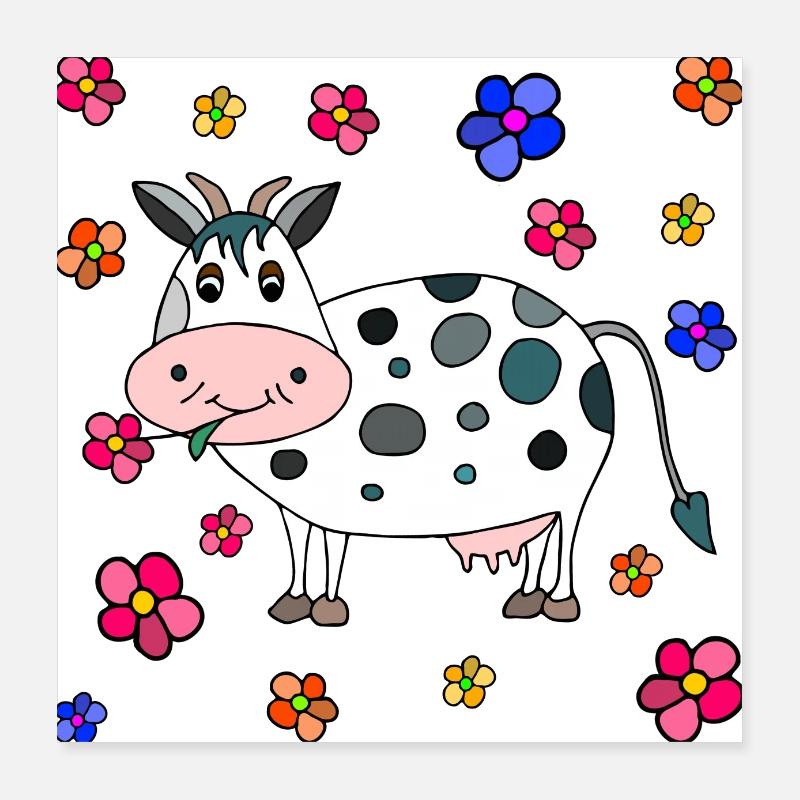 Cow Poster 16" x 16" (40x40 cm)