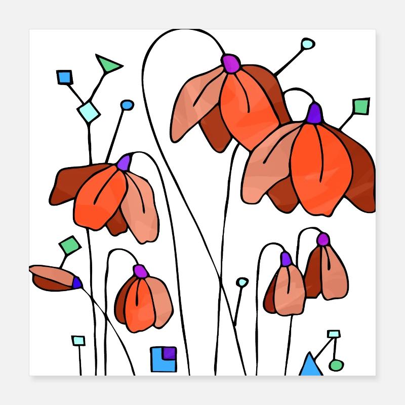 Fleur Poster 40 x 40 cm