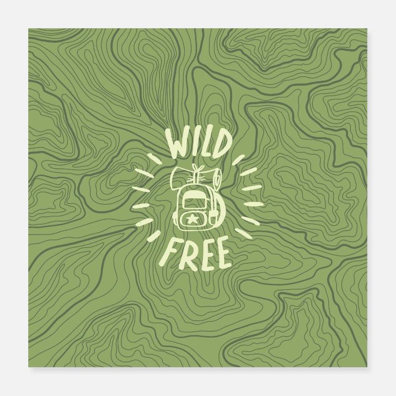 Freies und wildes Muster Poster 40x40 cm