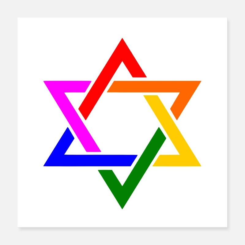 Israel lgbt flag Poster 16" x 16" (40x40 cm)