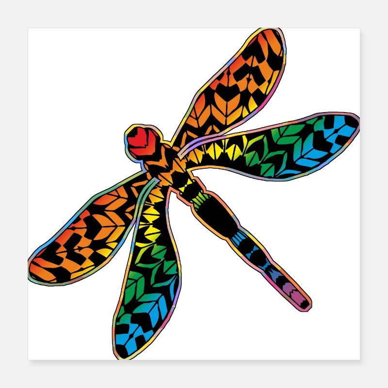 Libelle Poster 40x40 cm