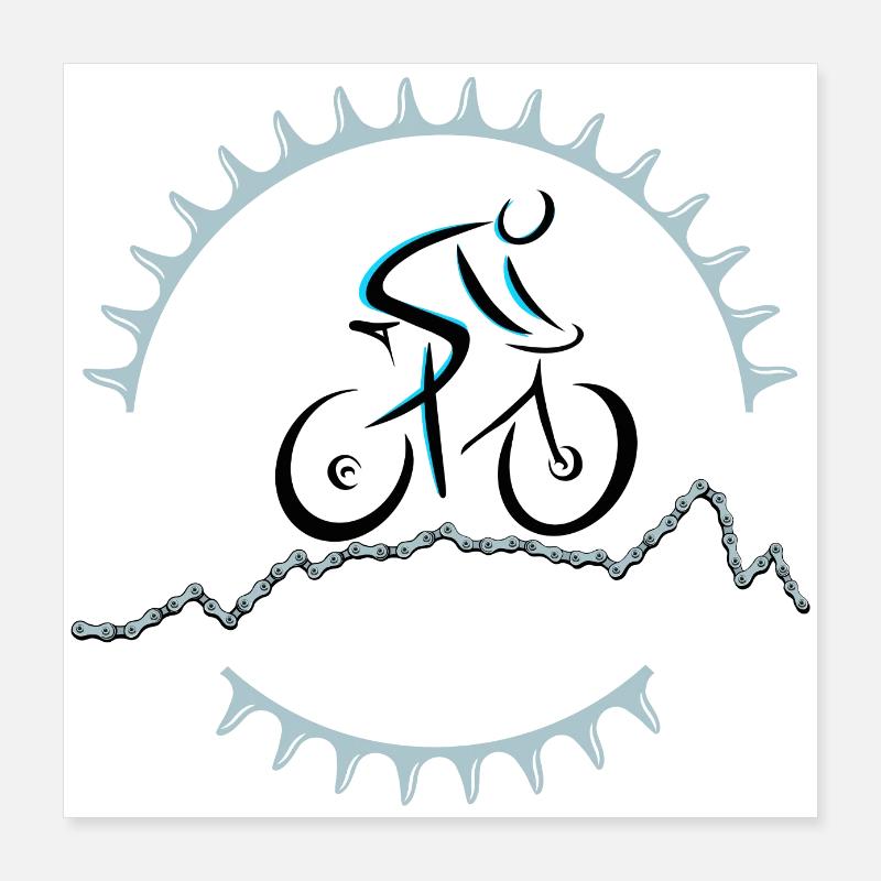 Professional cyclist Poster 16" x 16" (40x40 cm)