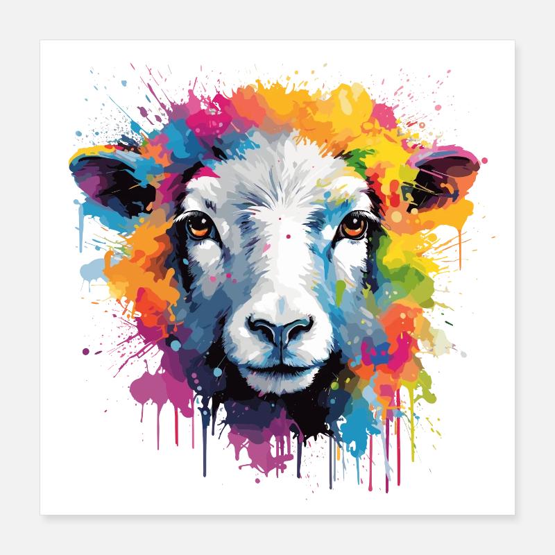 Sheep , sheep , lamb Poster 16" x 16" (40x40 cm)