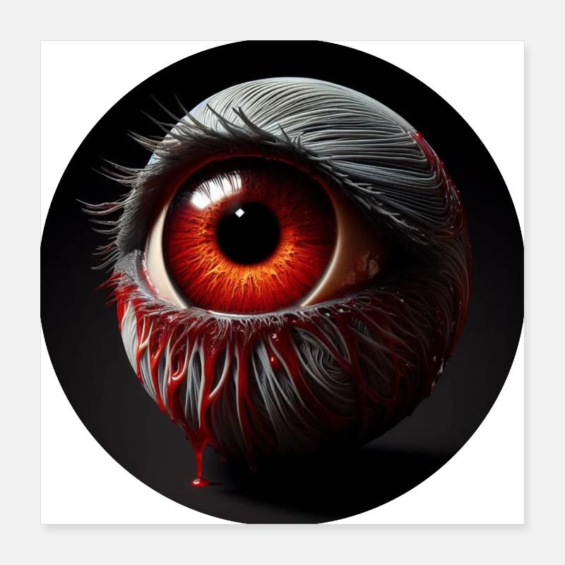 Auge Satanisch Dunkler Charakter Grausam Poster 40x40 cm