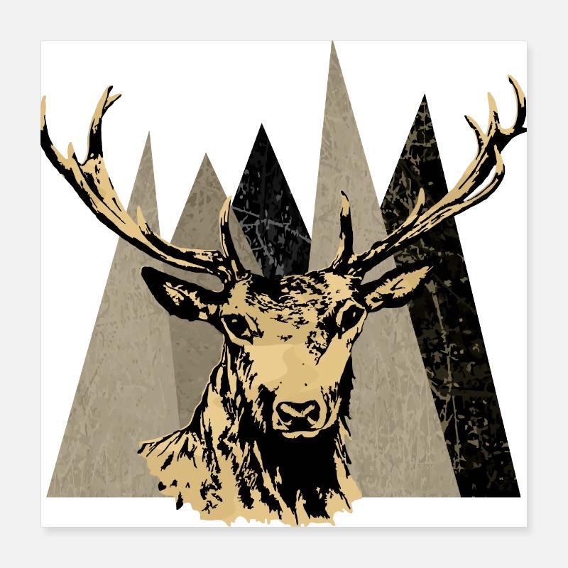 Deer Poster 16" x 16" (40x40 cm)