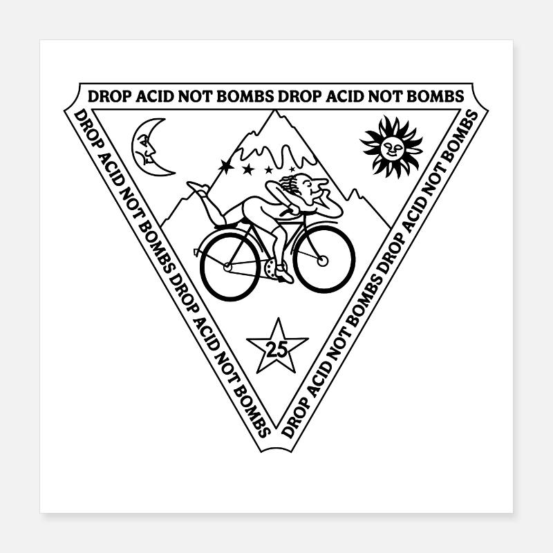 Drop Acid Not Bombs Poster 16" x 16" (40x40 cm)