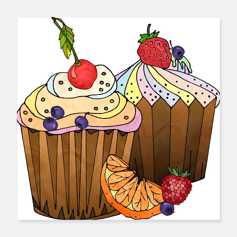 Torte Poster 40x40 cm