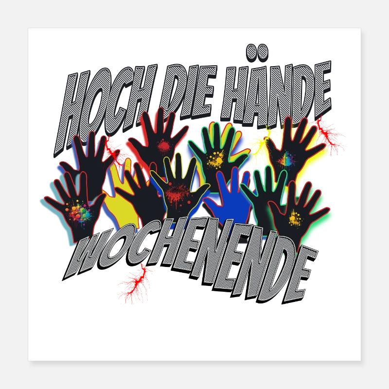 Wochenende Poster 40x40 cm