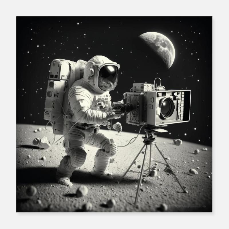 Film d’astronaute Poster 40 x 40 cm