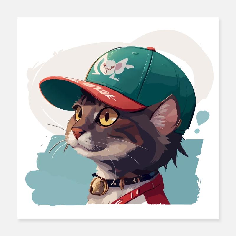 Chat cool Poster 40 x 40 cm