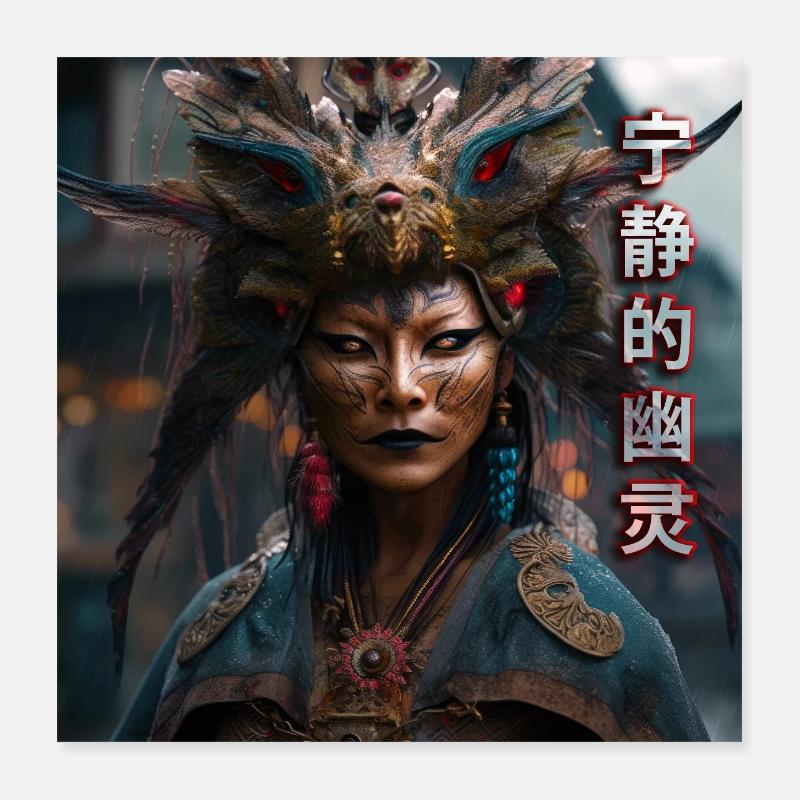 Serene Ghost Tippfehler Poster 40x40 cm