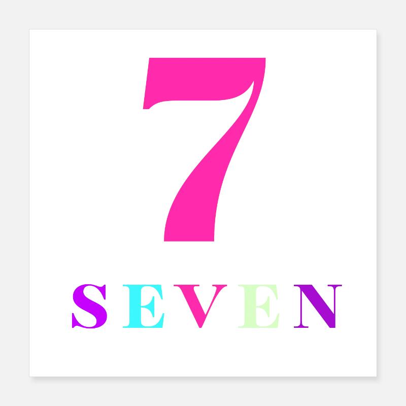 Siebt-7-jähriges Jubiläum Poster 40x40 cm