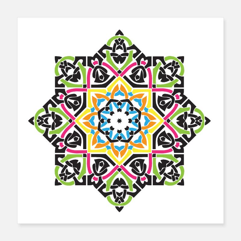 Mandala arabe Poster 40 x 40 cm