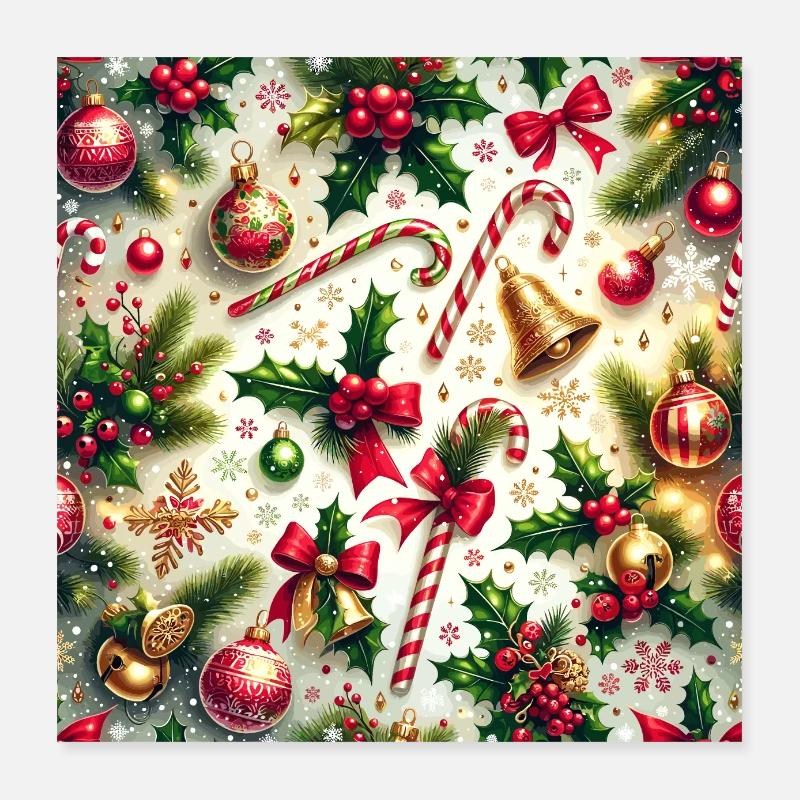 Père de Noël Poster 40 x 40 cm