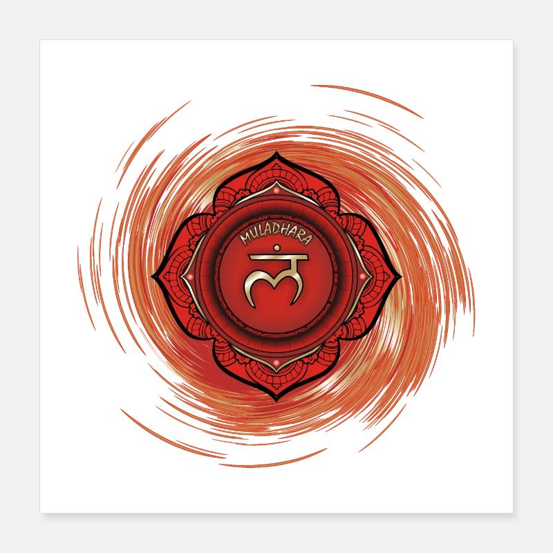 Premier chakra Muladhara Poster 40 x 40 cm