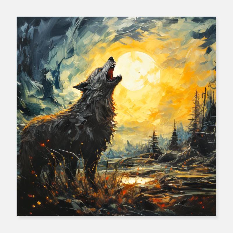 Désert hurlant Poster 40 x 40 cm