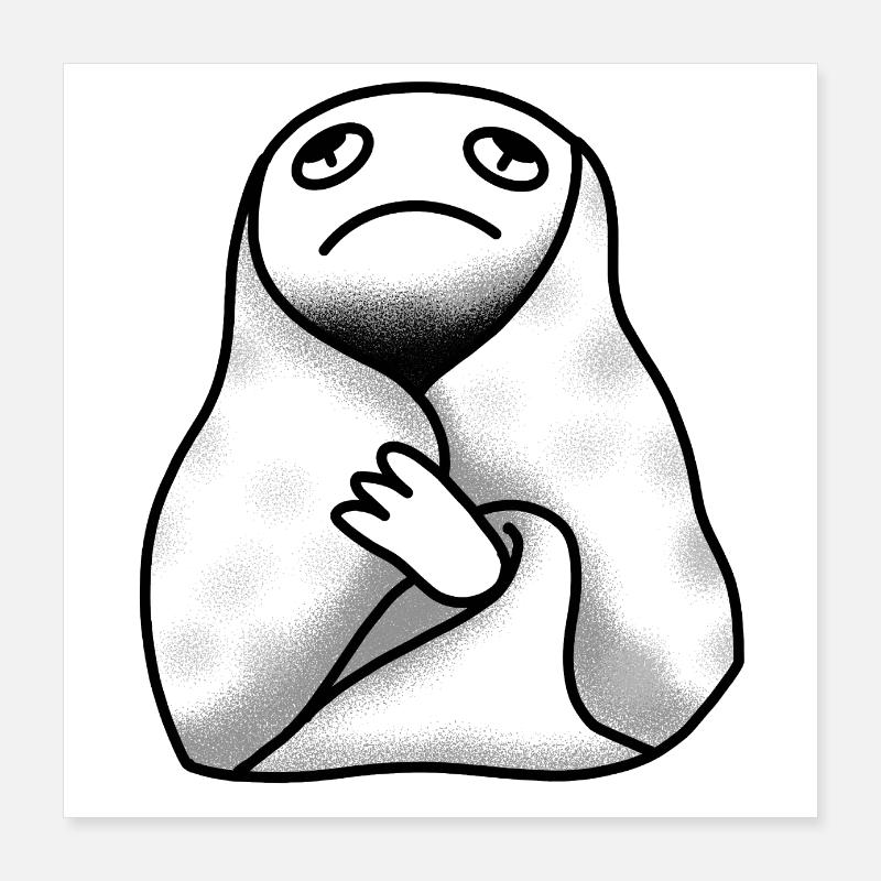 Totally Tired Frog Toad Poster 16" x 16" (40x40 cm)