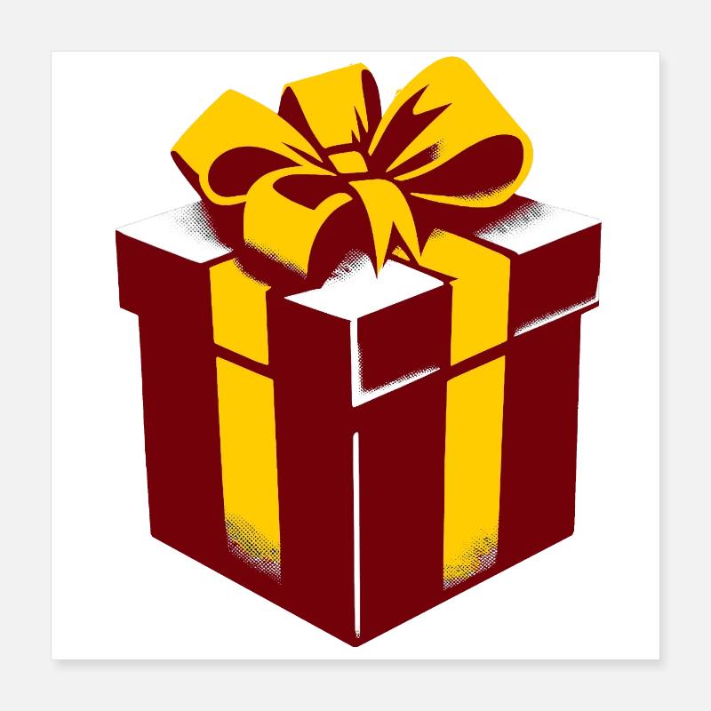 Ich bin Dein Geschenk Poster 40x40 cm