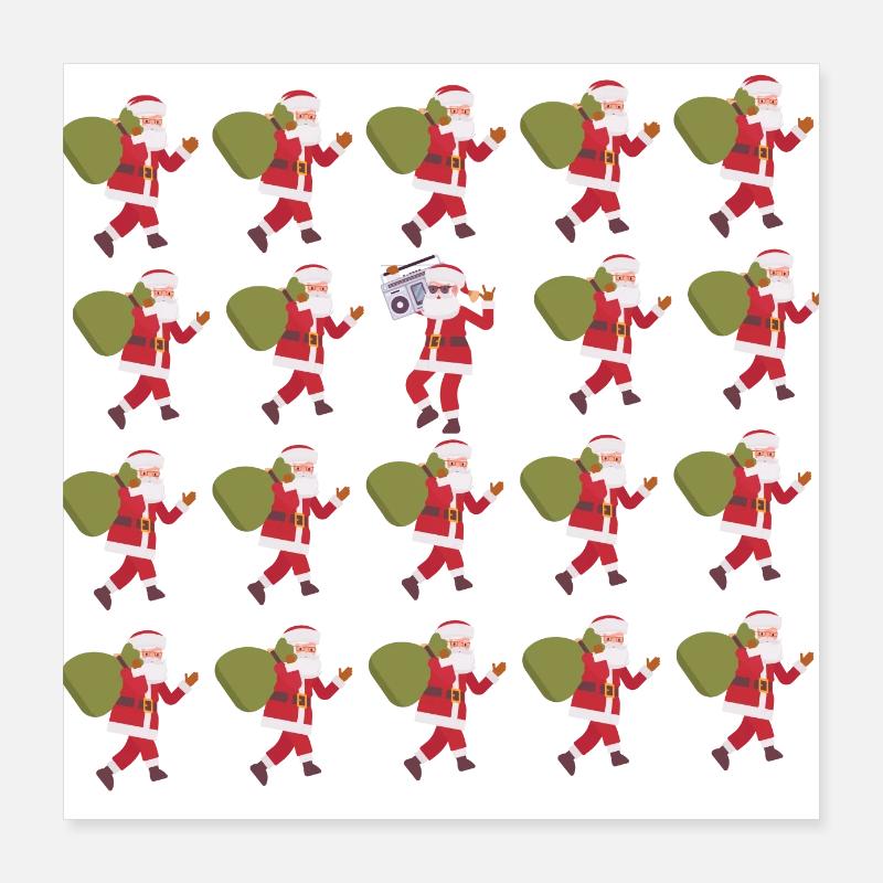 Cooler Weihnachtsmann – anders denken Poster 40x40 cm
