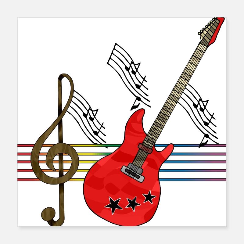 Guitar Poster 16" x 16" (40x40 cm)