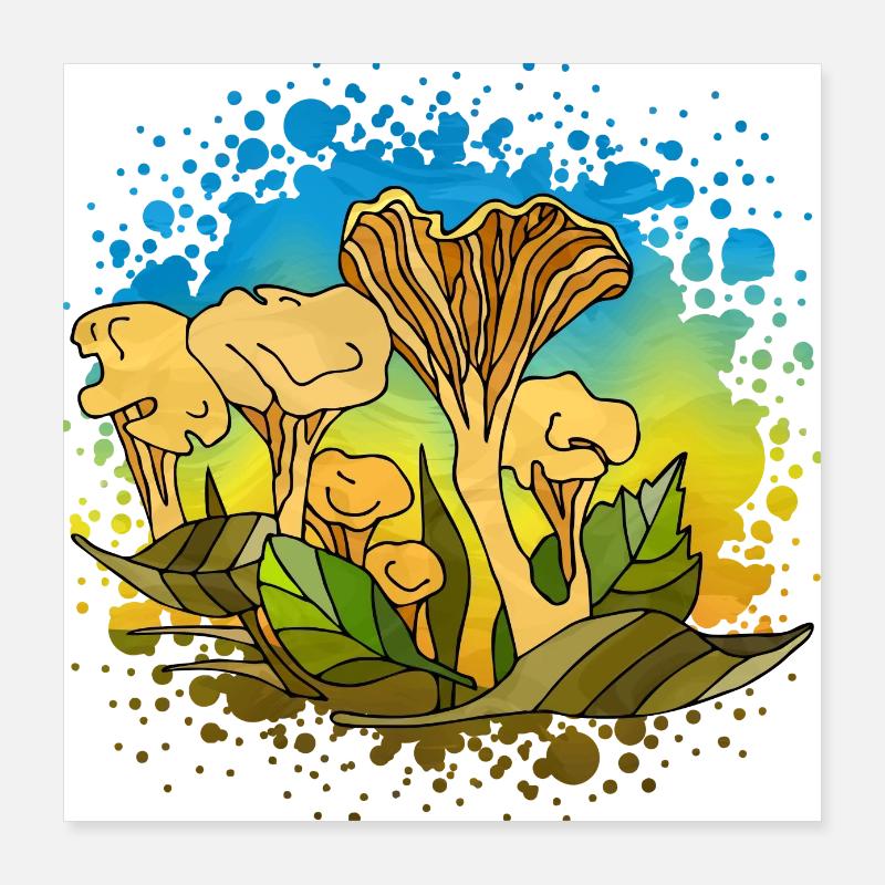 Mycètes Poster 40 x 40 cm