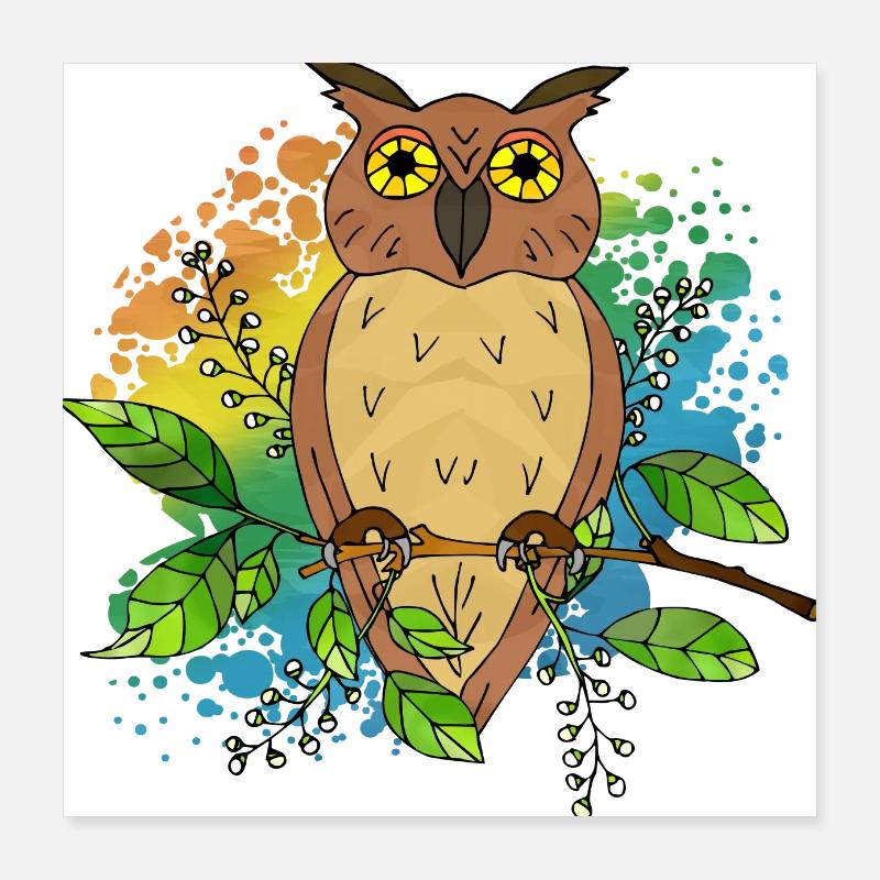 Bird Poster 16" x 16" (40x40 cm)