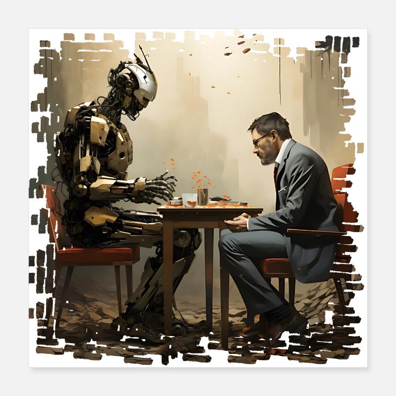 KI ist ein Teilgebiet der Informatik Poster 40x40 cm