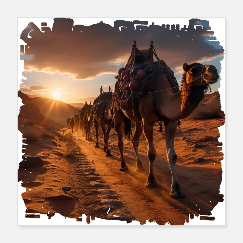 Camel caravans have a long tradition Poster 16" x 16" (40x40 cm)