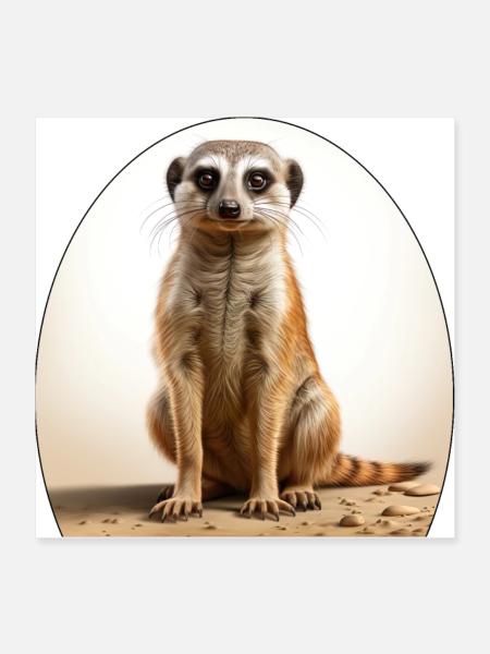 Monkeys are cute and social mammals - Poster 16" x 16" (40x40 cm) - white - Front