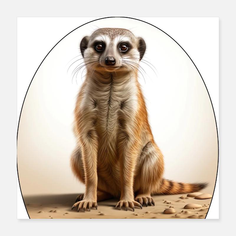 Monkeys are cute and social mammals Poster 16" x 16" (40x40 cm)