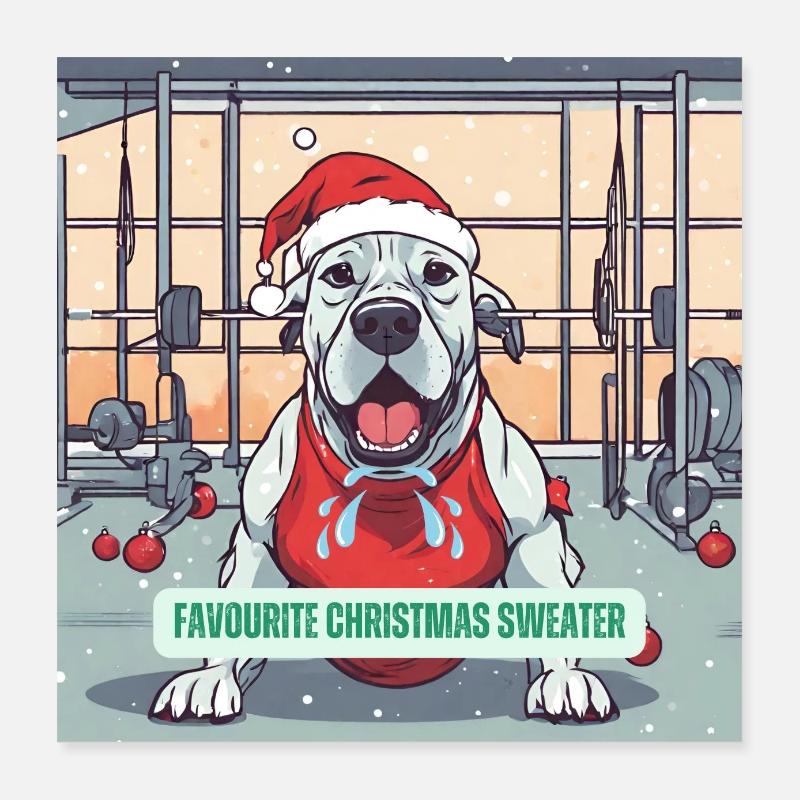 Die Jingle Bells - Doggy Edition Poster 40x40 cm