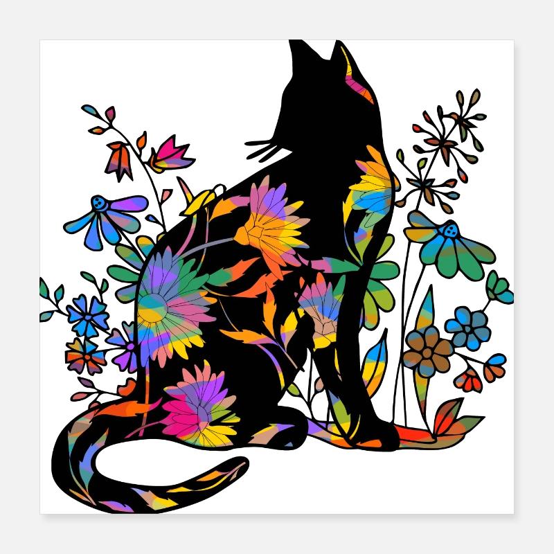 Cat Poster 16" x 16" (40x40 cm)