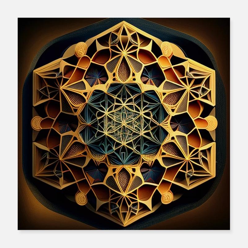 Geometric Pattern Poster 16" x 16" (40x40 cm)