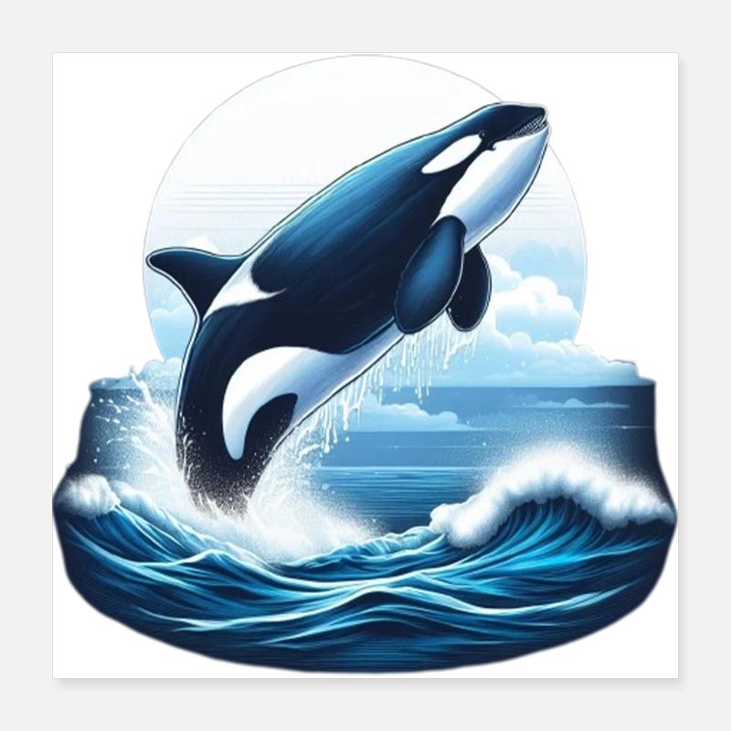 Orque bleue Poster 40 x 40 cm
