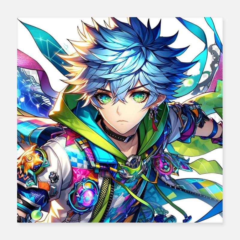 Manga Anime Junge Poster 40x40 cm