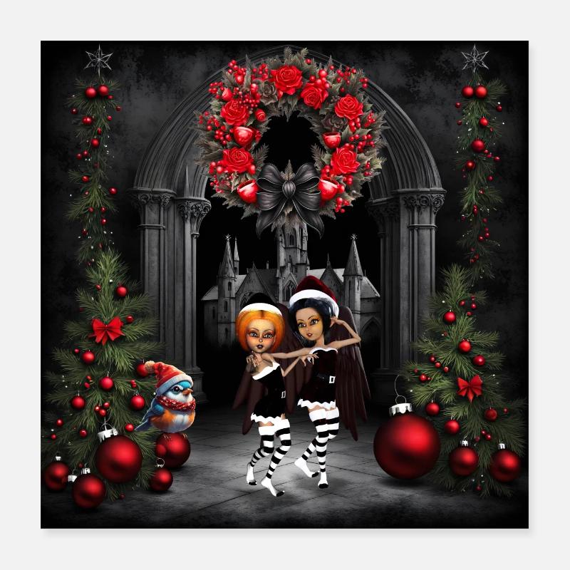 Danser pour Noël. Poster 40 x 40 cm