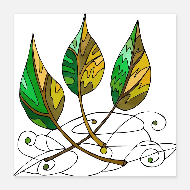 leaves Poster 16" x 16" (40x40 cm)