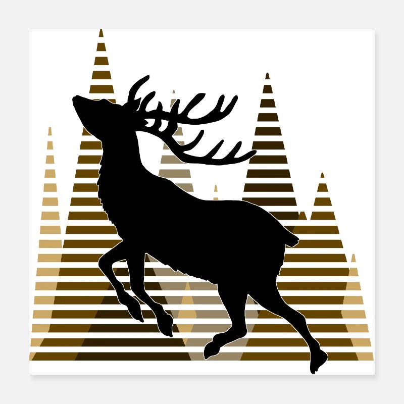 Hirsch Poster 40x40 cm
