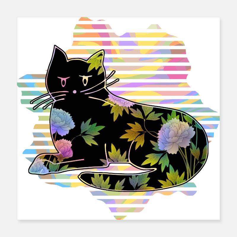 Chat Poster 40 x 40 cm