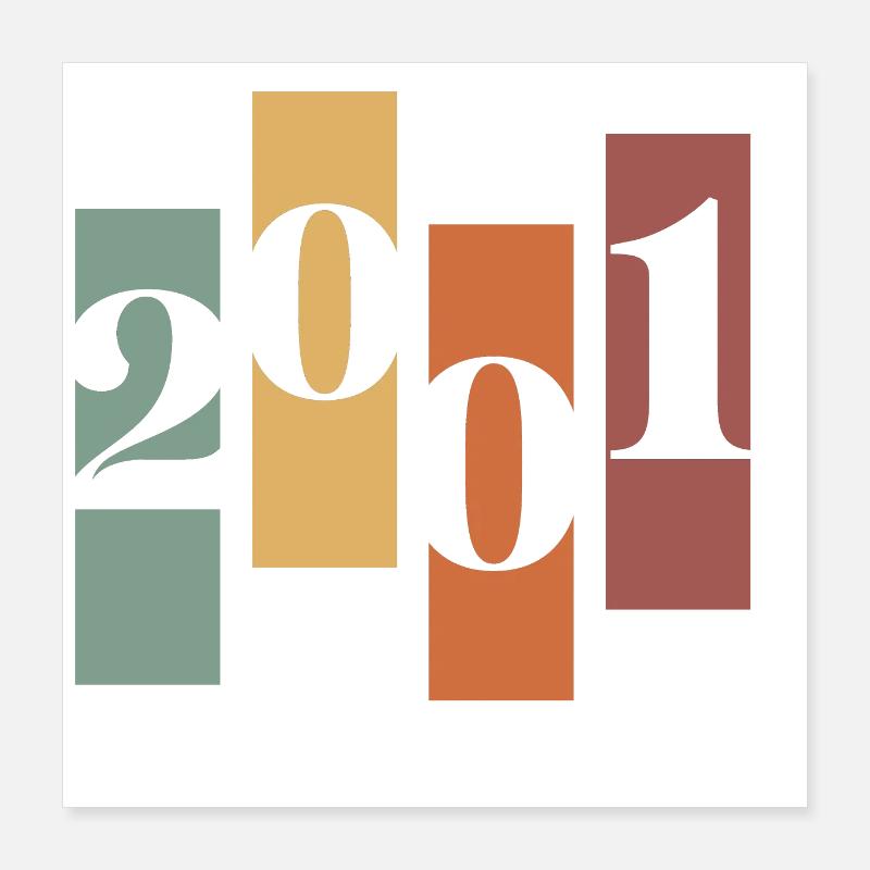 2001 Vintage Retro Poster 40x40 cm