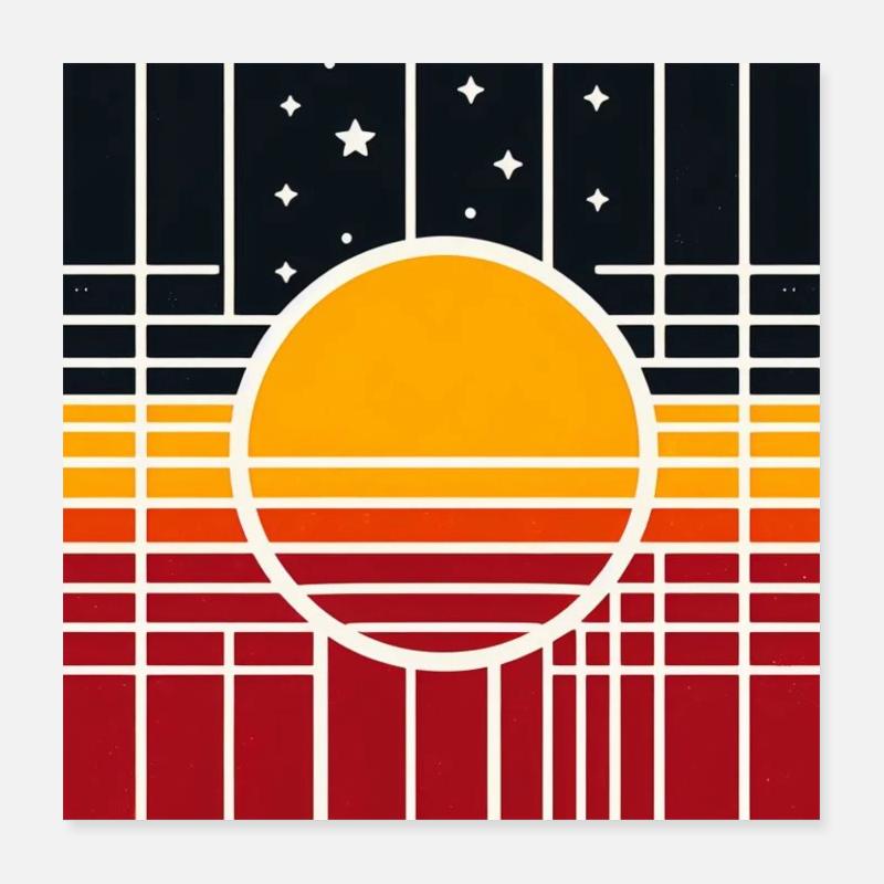 Aboriginal Flag Poster Poster 16" x 16" (40x40 cm)