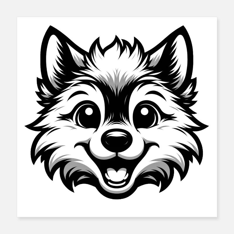 Loup Poster 40 x 40 cm
