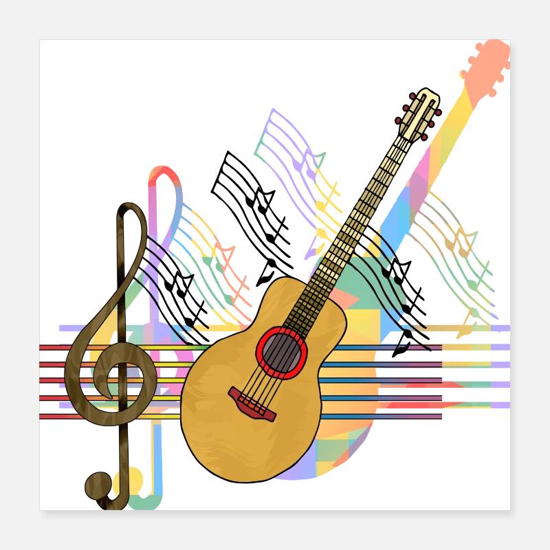Chitarra Poster 40x40 cm
